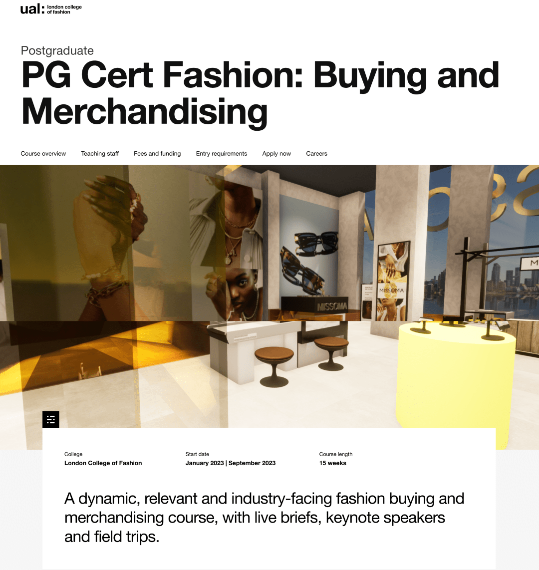 伦艺LCF时尚买手与营销硕士预科专业大解析｜PG Cert Fashion: Buying and Merchandising